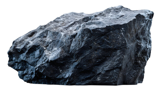 black basalt stone texture background isolated on white background, HD realistic