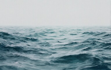 Tranquil ocean waves in muted tones