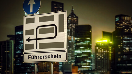 Signposts the direct way to drivers license