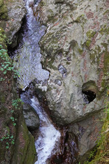 stones rocks nature trees river water waterfall landscape forest mountain