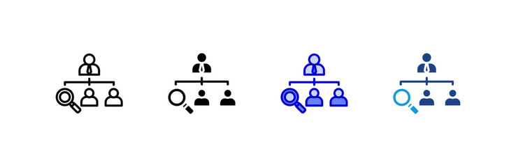 Job Offer icon set multiple style collection.