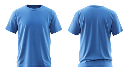 blue t-shirt isolated on white background, HD realistic