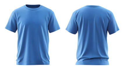 blue t-shirt isolated on white background, HD realistic