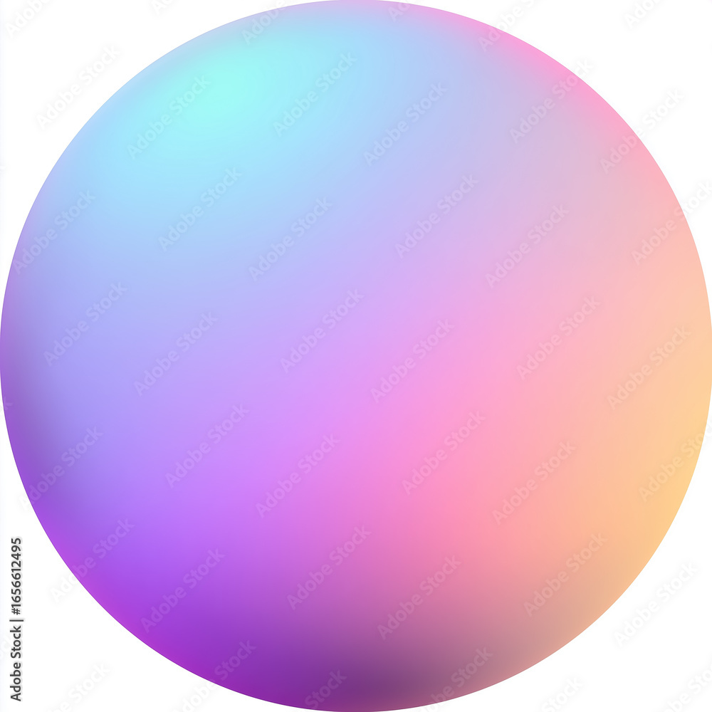 Poster pastel gradient sphere creating a soft and dreamy atmosphere