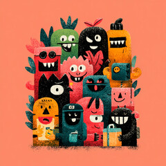 Playful Cartoon Style Black Friday Banner with Bright Colors