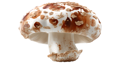 champignon mushroom isolated on white background, HD realistic