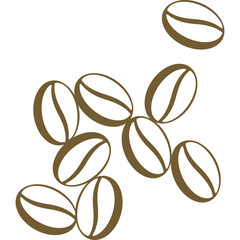 Coffee Beans line Vector