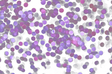 Light dots in a delicate dot matrix pattern with soft purple and white tones, randomly dispersed in natural fragmentation. Rendered on a transparent background as a PNG, creating a subtle glowing effe