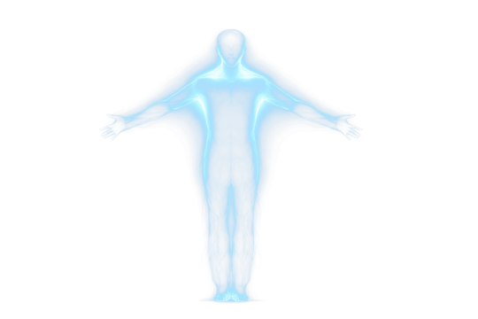 Glowing translucent aura surrounding a figure, with radiant and soft light, designed on a transparent background as a PNG. The ethereal effect conveys mysticism, elegance, and spiritual energy.