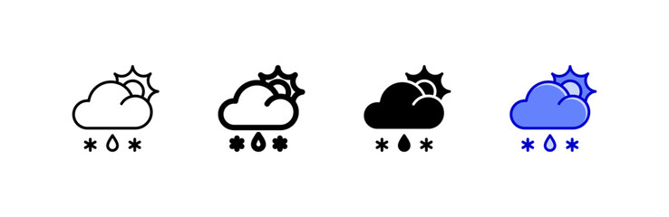 Hail icon set multiple style collection.