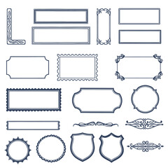 Collection of Decorative Vintage Frames and Ornate Borders