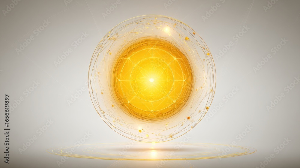 Poster mesmerizing sphere with a soft light illuminating its surface against a dark background creating an 