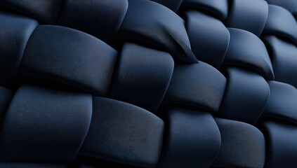 Fototapeta premium Dark Blue Woven Pattern 3D Background