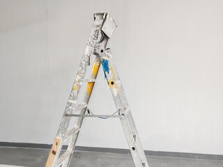 Iron Foldable Radder in building Garage Parking.
Steel stairs for building or flats used on minimum height work