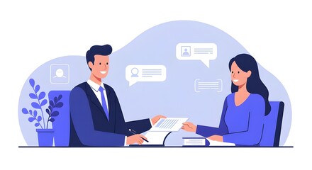 Smiling Banker Assisting Client With Loan Documents At Sleek Modern Desk, Representing Trust, Professional Service, Financial Guidance, Customer Support, And Banking Success