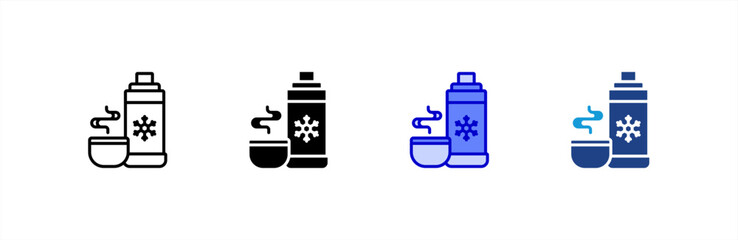 Hot Water Bottle icon set multiple style collection.