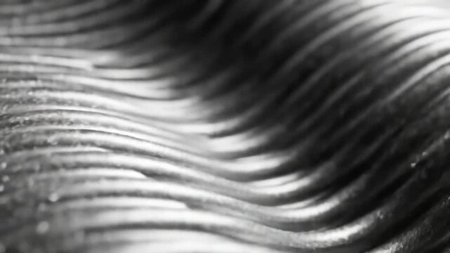 Rippling metal texture catches light