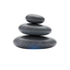 Fototapeta premium PNG Zen Stones with Glowing Ripple Transparent Isolated on White Background