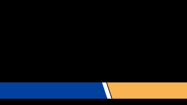 Animated color banner on black background