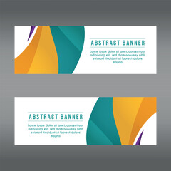 horizontal abstract web banner design template background gradients color. Suitable for web ads. Vector illustration
