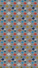 Vibrant geometric diamond pattern offers modern decorative appeal for various design projects
