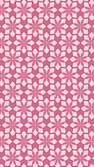 Elegant Rose Pink Floral Geometric Pattern Seamlessly Repeating Modern Decorative Background