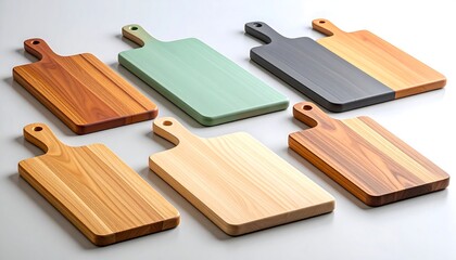 Fototapeta premium Wooden Cutting Boards with Various Colors.