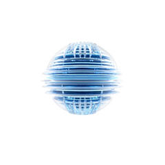 Abstract Futuristic Blue Sphere Technology and Innovation Concept