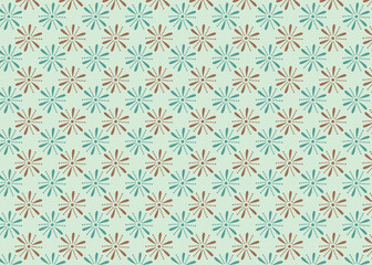 vector seamless pattern with flowers