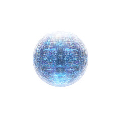 Luminous Data Sphere Abstract 3D Render of Futuristic Technology
