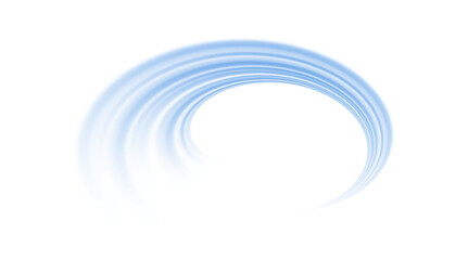 Abstract Spiral Blue streak with curved line, blur flash effect, and trail glow rays