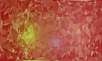 Red and yellow abstract geometric low poly background vector