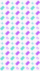 Vibrant geometric pattern with playful pastel shapes and subtle dotted background for modern design