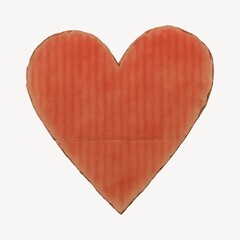 Textured heart-shaped watermelon slice.