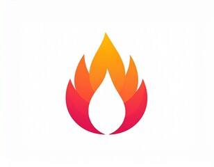 Minimal Fire Symbol Clean Gradient Illustration