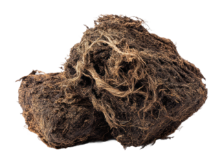 Harvesting organic mulch for gardening farm natural material view isolated on transparent background