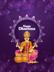 Dhanteras indian festival creative design and background