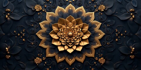 Decorative mandala style abstract clean simple background design spiritual geometric pattern meditation harmony balance advertisement mock up ai generated art