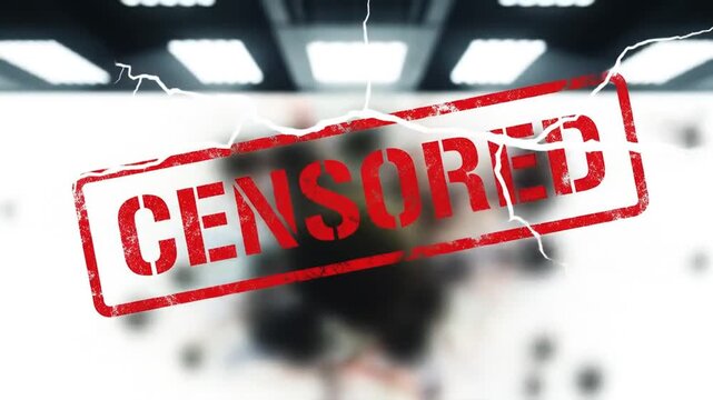 Applying Censored Stamp Effect on Blurred Image for Sensitive Content