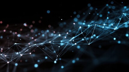glowing network connections abstract art