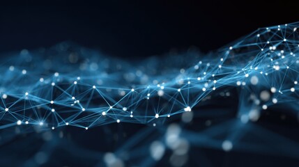 glowing blue network connections abstract