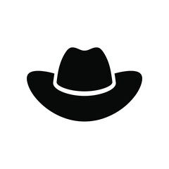 Black silhouette icon of a classic cowboy hat