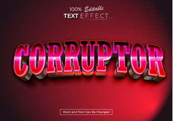 3D Corruptor Text Effect