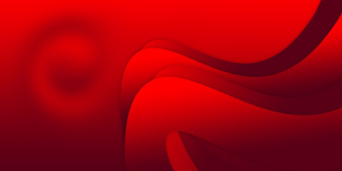 Illustration of a curved wave pattern in red gradient