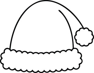 santa hat icon, Santa Claus Christmas hat icon