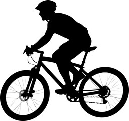 Obraz premium Man cycling on a mountain bike