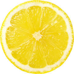 Fresh Yellow Lemon Isolated on White Background