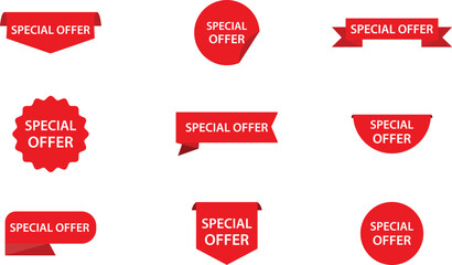 Special offer sticker icon vector. Special Offer Promotion Sticker set.