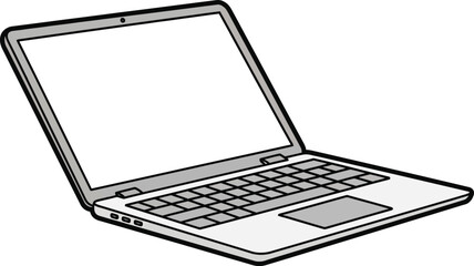 laptop isolated on white