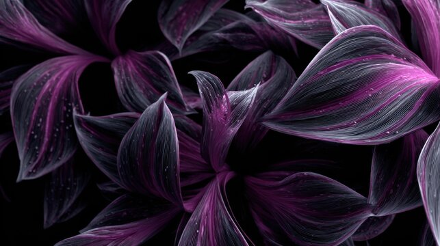 purple leaves dark background texture - Powered by Adobe